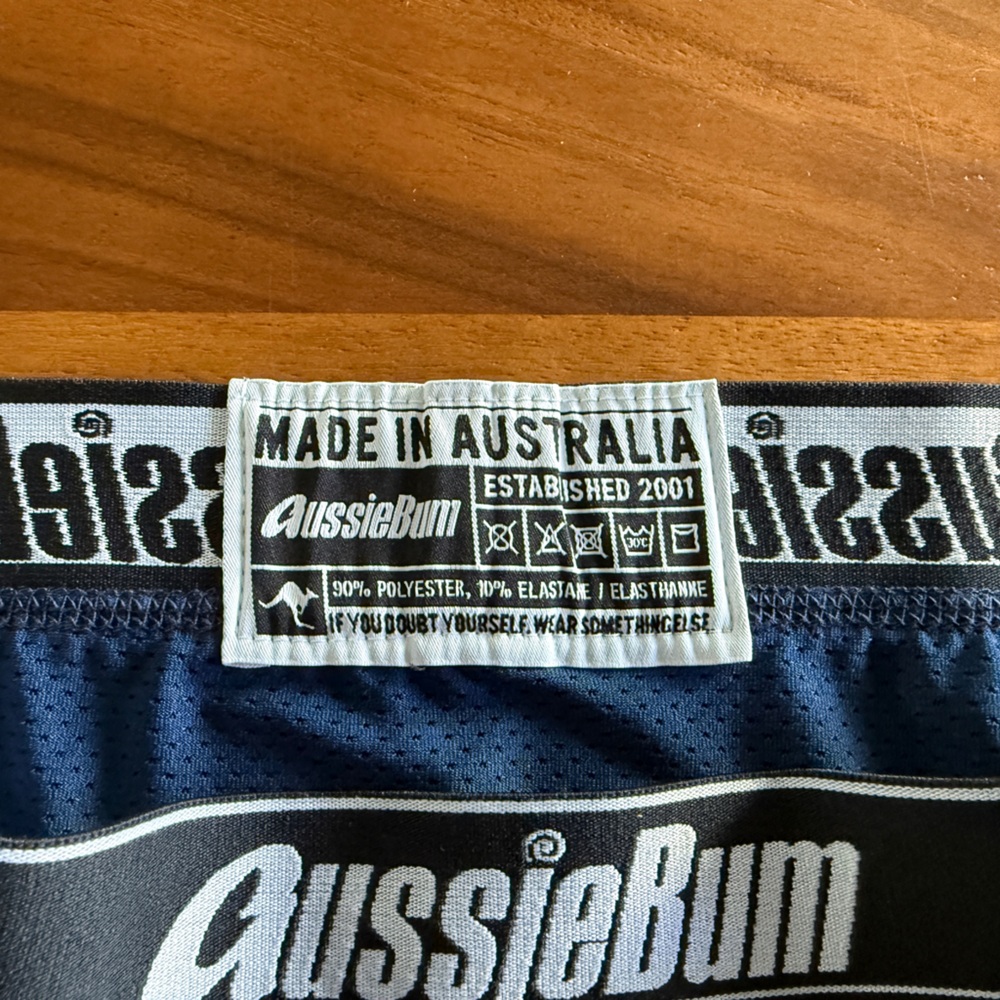 AussieBum Wonder Jock Air Trunks w/Pouch, Blue, L - Picture 2 of 4